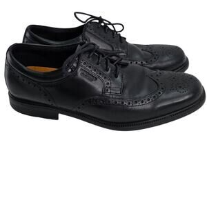 Rockport Walkability Black  Leather Wingtip Oxford Mens Shoes Size 10 Waterproof